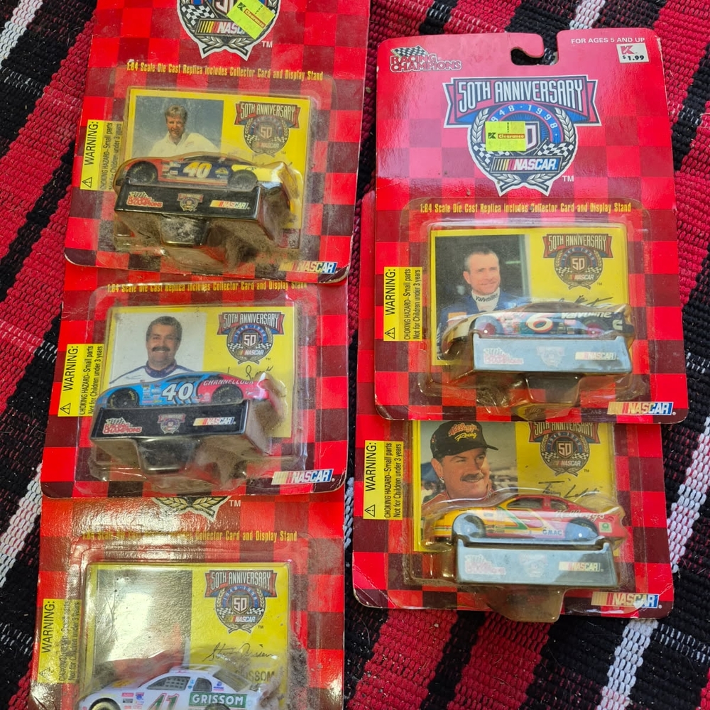 NASCAR 50th Anniversary Die-Cast Car Collection - Black, Blue, Red